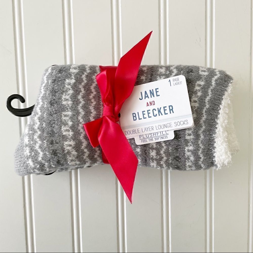 Jane and Bleecker Double Layer Lounge Socks - Shoe Size (4-10)